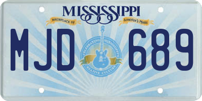 MS license plate MJD689