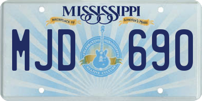 MS license plate MJD690