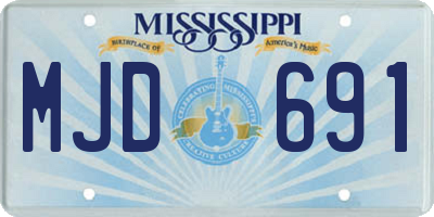 MS license plate MJD691