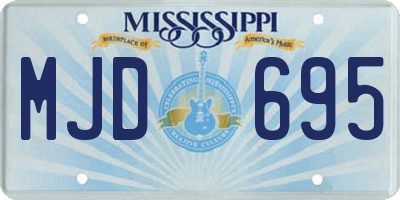 MS license plate MJD695