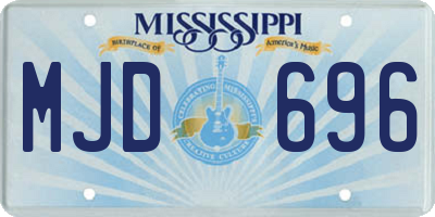 MS license plate MJD696