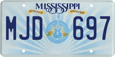 MS license plate MJD697