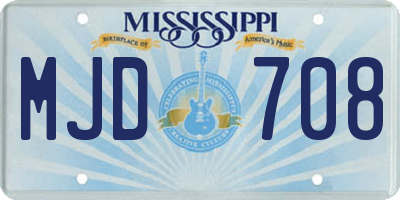 MS license plate MJD708