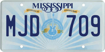 MS license plate MJD709