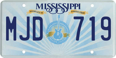 MS license plate MJD719