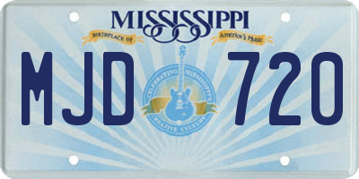 MS license plate MJD720