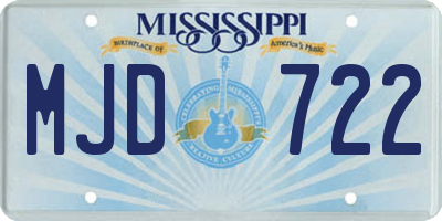 MS license plate MJD722