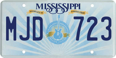 MS license plate MJD723