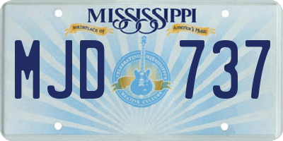 MS license plate MJD737