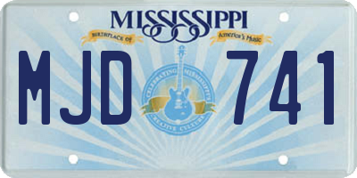 MS license plate MJD741