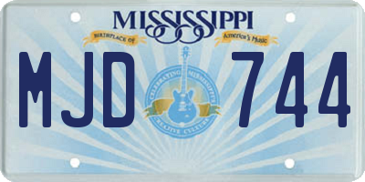 MS license plate MJD744