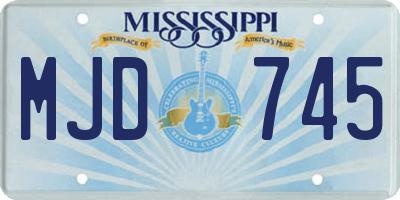 MS license plate MJD745
