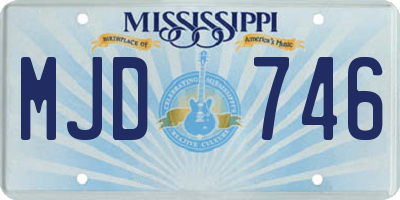 MS license plate MJD746