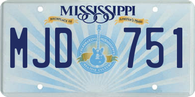MS license plate MJD751