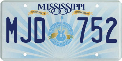 MS license plate MJD752