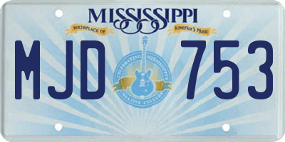 MS license plate MJD753
