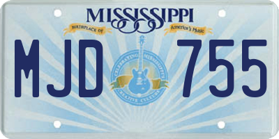 MS license plate MJD755