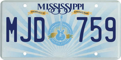 MS license plate MJD759