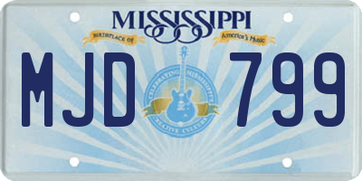 MS license plate MJD799