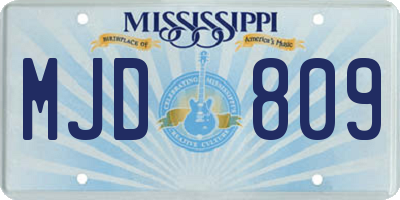 MS license plate MJD809