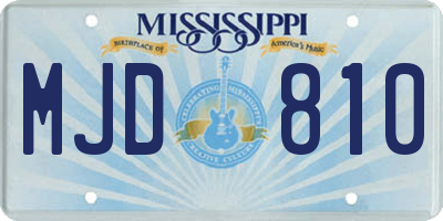 MS license plate MJD810