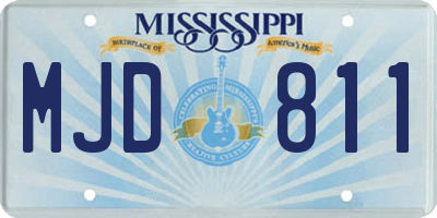 MS license plate MJD811