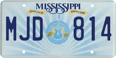 MS license plate MJD814