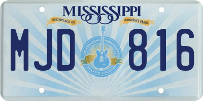 MS license plate MJD816