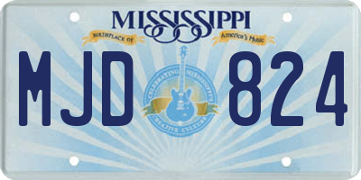 MS license plate MJD824
