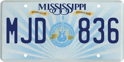 MS license plate MJD836