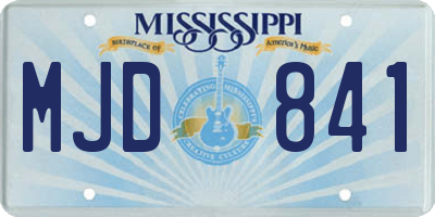MS license plate MJD841