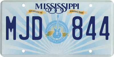 MS license plate MJD844