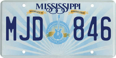 MS license plate MJD846