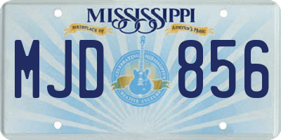 MS license plate MJD856