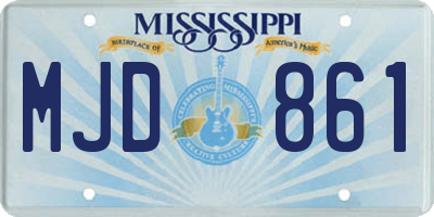 MS license plate MJD861