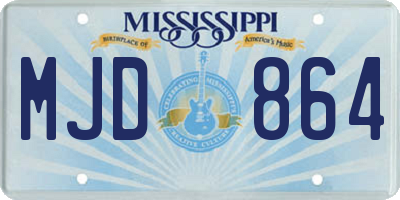 MS license plate MJD864