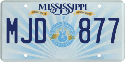 MS license plate MJD877