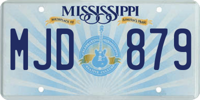 MS license plate MJD879