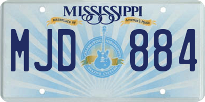 MS license plate MJD884
