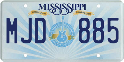 MS license plate MJD885