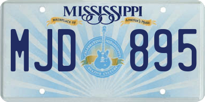 MS license plate MJD895