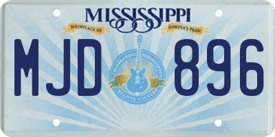 MS license plate MJD896