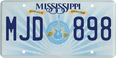 MS license plate MJD898