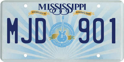 MS license plate MJD901