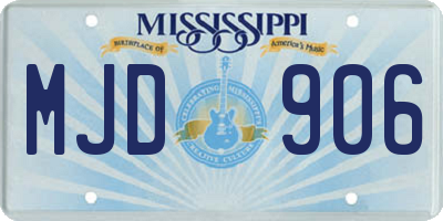 MS license plate MJD906