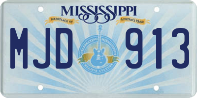 MS license plate MJD913