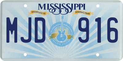 MS license plate MJD916