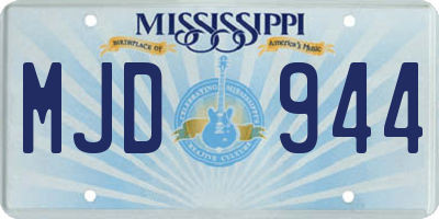 MS license plate MJD944