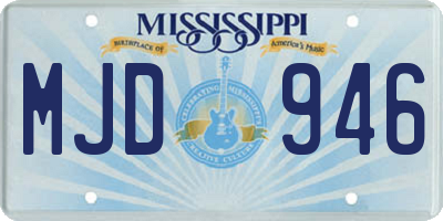 MS license plate MJD946