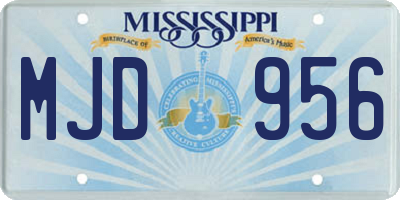 MS license plate MJD956